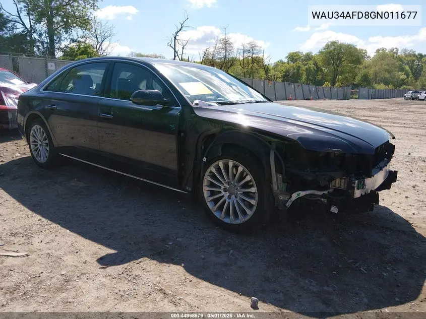 2016 Audi A8 L 3.0T VIN: WAU34AFD8GN011677 Lot: 44998679