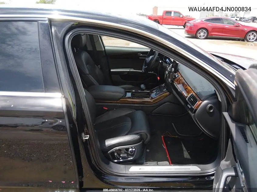 2018 Audi A8 L 3.0T VIN: WAU44AFD4JN000834 Lot: 45658782
