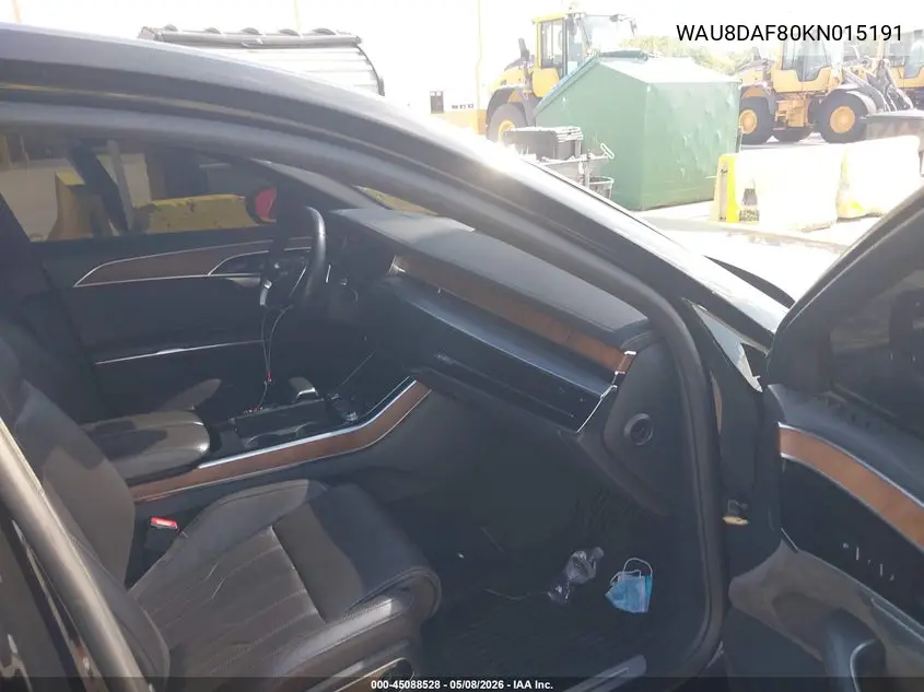2019 Audi A8 L 55 VIN: WAU8DAF80KN015191 Lot: 45088528