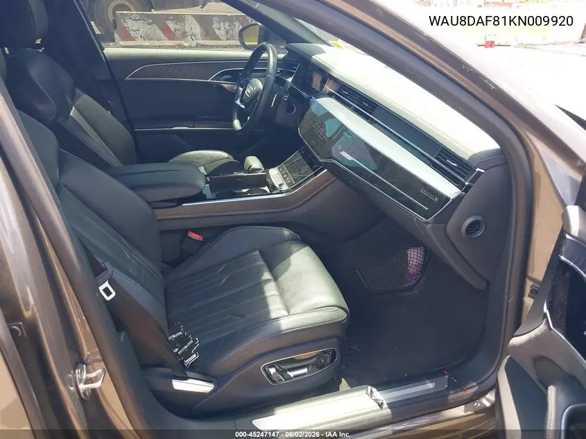 2019 Audi A8 L 55 VIN: WAU8DAF81KN009920 Lot: 45247147