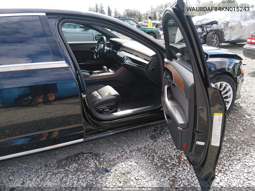 2019 Audi A8 L 55 VIN: WAU8DAF84KN015243 Lot: 45486368