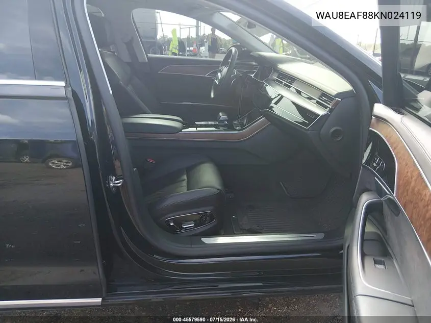 2019 Audi A8 L 60 VIN: WAU8EAF88KN024119 Lot: 45579590