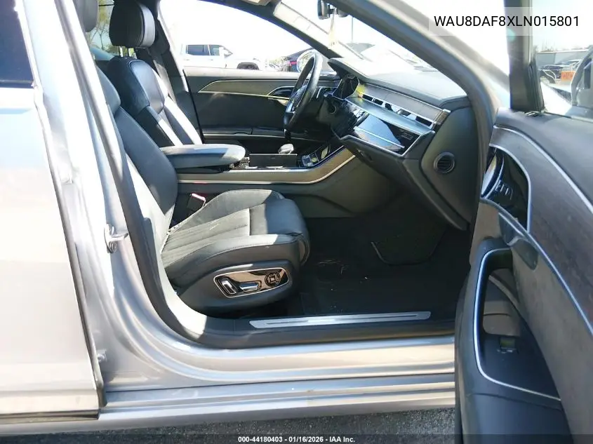 2020 Audi A8 L 55 Tfsi Quattro Tiptronic VIN: WAU8DAF8XLN015801 Lot: 44180403