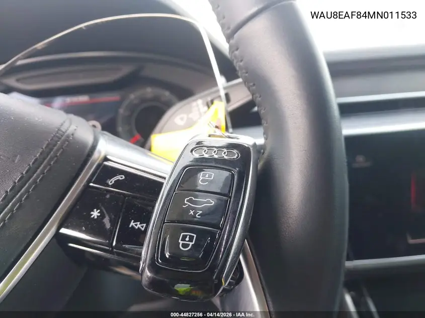 2021 Audi A8 L 60 Tfsi Quattro Tiptronic VIN: WAU8EAF84MN011533 Lot: 44827256