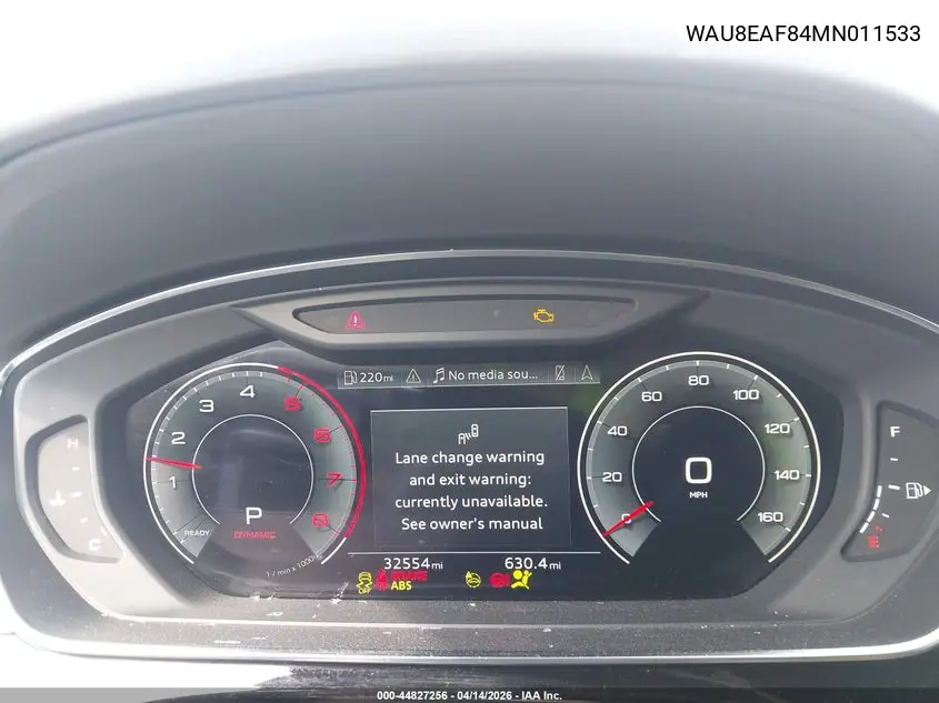 2021 Audi A8 L 60 Tfsi Quattro Tiptronic VIN: WAU8EAF84MN011533 Lot: 44827256