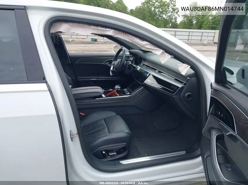 2021 Audi A8 L 55 Tfsi Quattro Tiptronic VIN: WAU8DAF86MN014744 Lot: 45002233
