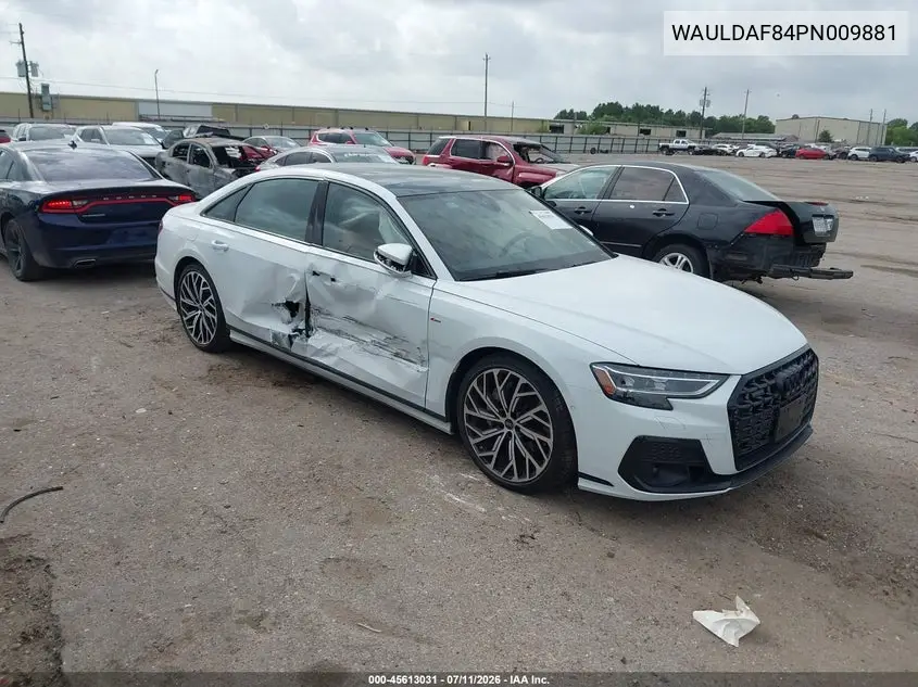 2023 Audi A8 L 55 Tfsi Quattro Tiptronic VIN: WAULDAF84PN009881 Lot: 45613031