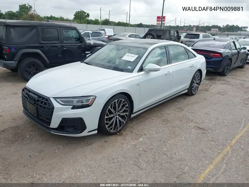 2023 Audi A8 L 55 Tfsi Quattro Tiptronic VIN: WAULDAF84PN009881 Lot: 45613031