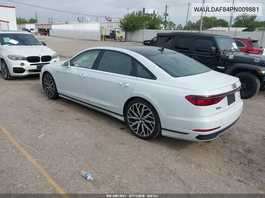 2023 Audi A8 L 55 Tfsi Quattro Tiptronic VIN: WAULDAF84PN009881 Lot: 45613031