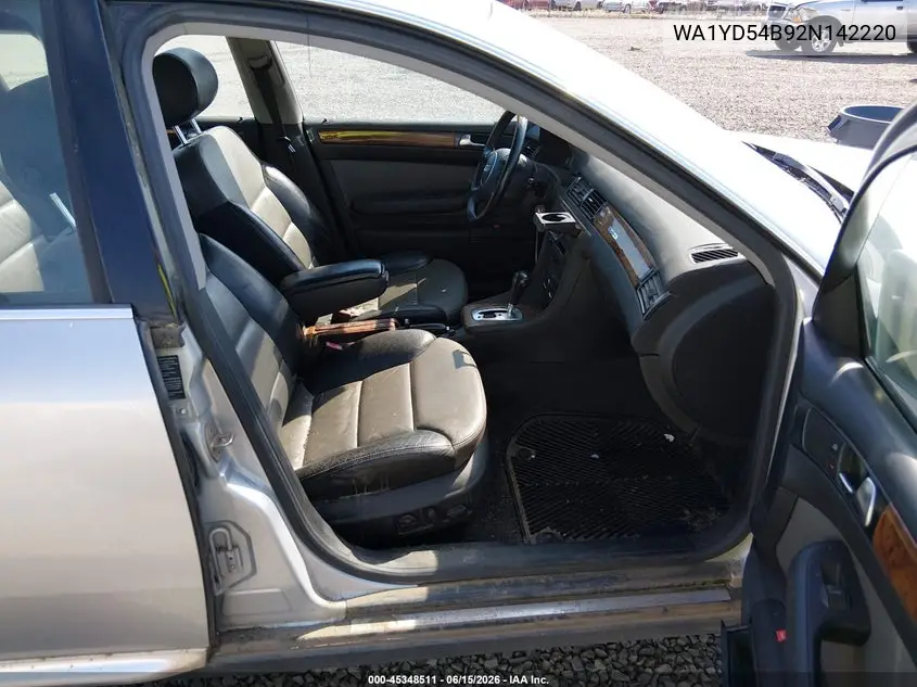 2002 Audi Allroad 2.7L VIN: WA1YD54B92N142220 Lot: 45348511