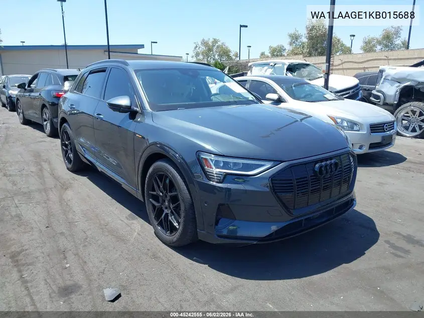 2019 Audi E-Tron Premium Plus VIN: WA1LAAGE1KB015688 Lot: 45242555