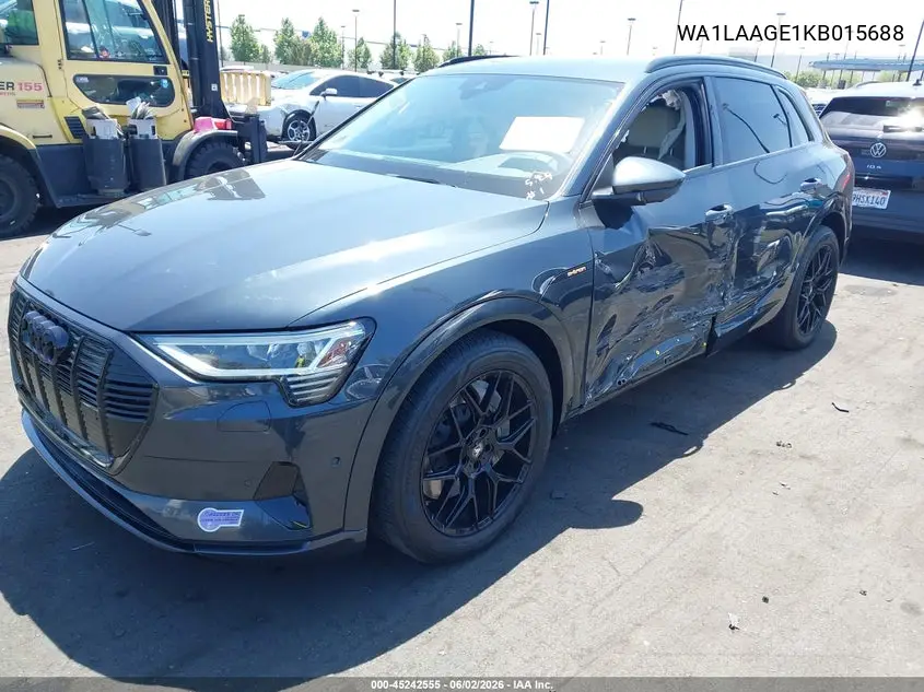 2019 Audi E-Tron Premium Plus VIN: WA1LAAGE1KB015688 Lot: 45242555