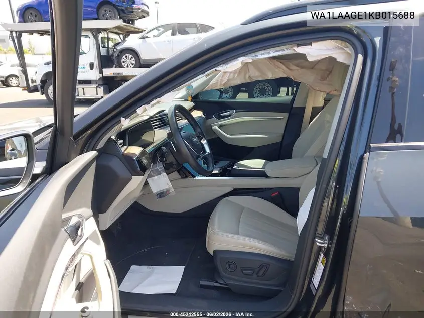 2019 Audi E-Tron Premium Plus VIN: WA1LAAGE1KB015688 Lot: 45242555