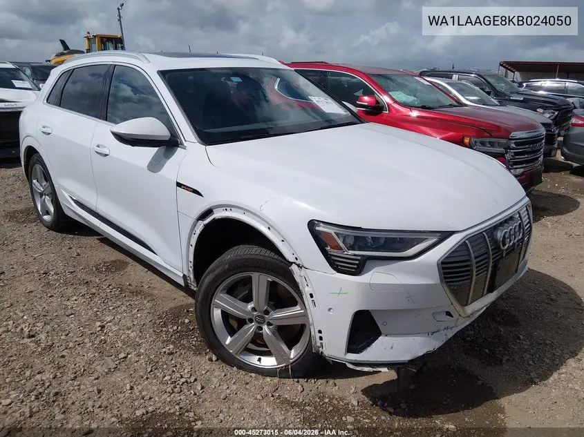 2019 Audi E-Tron Premium Plus VIN: WA1LAAGE8KB024050 Lot: 45273015
