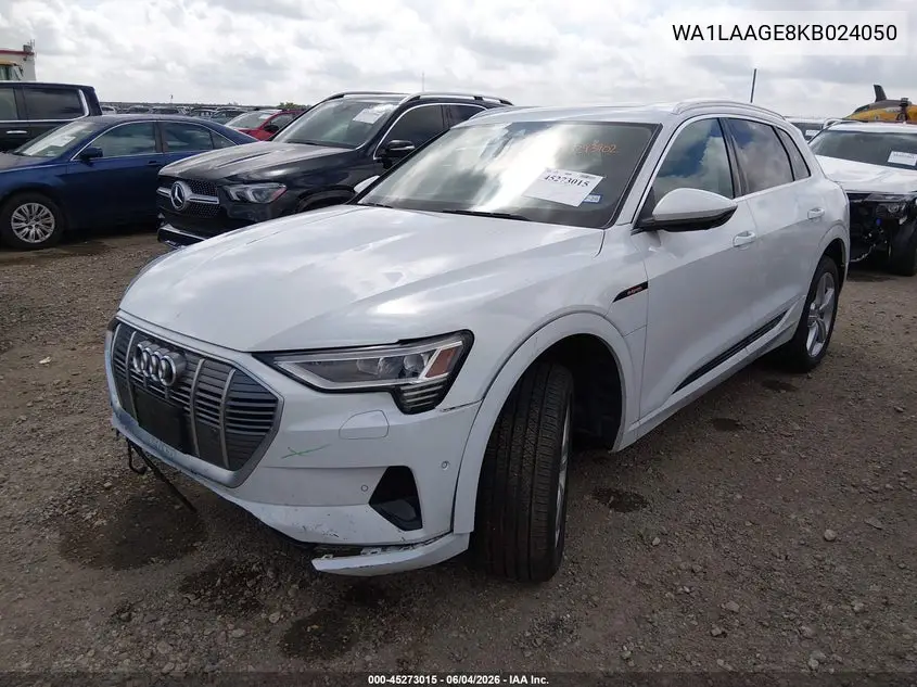 2019 Audi E-Tron Premium Plus VIN: WA1LAAGE8KB024050 Lot: 45273015