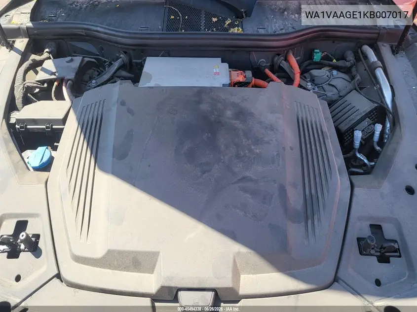 2019 Audi E-Tron Premium Plus VIN: WA1VAAGE1KB007017 Lot: 45494338