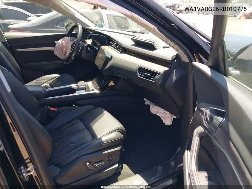 2019 Audi E-Tron Premium Plus VIN: WA1VABGE6KB010775 Lot: 45554420