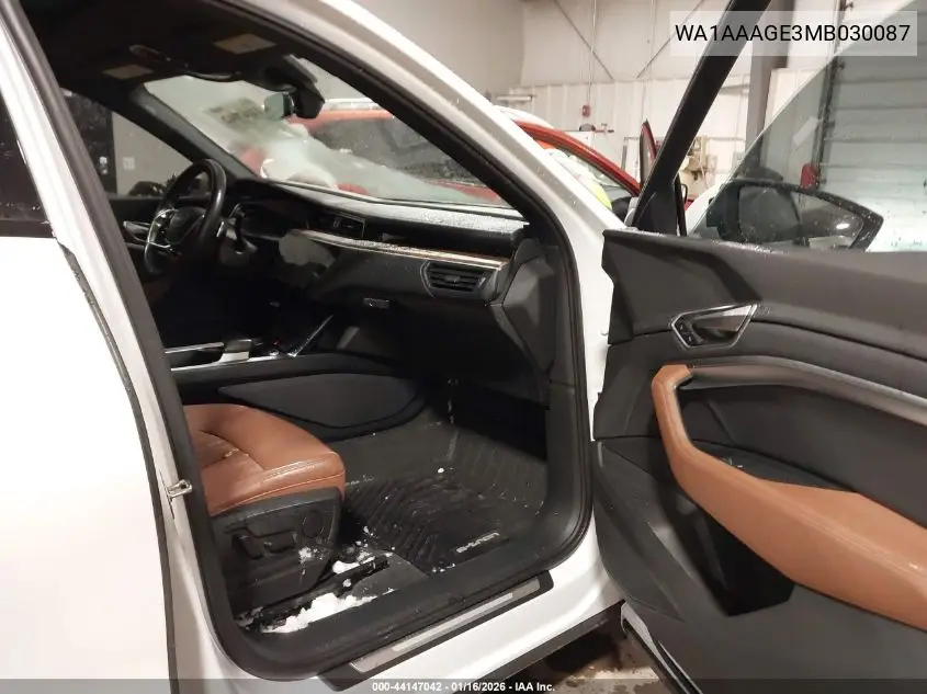 2021 Audi E-Tron Premium Quattro VIN: WA1AAAGE3MB030087 Lot: 44147042