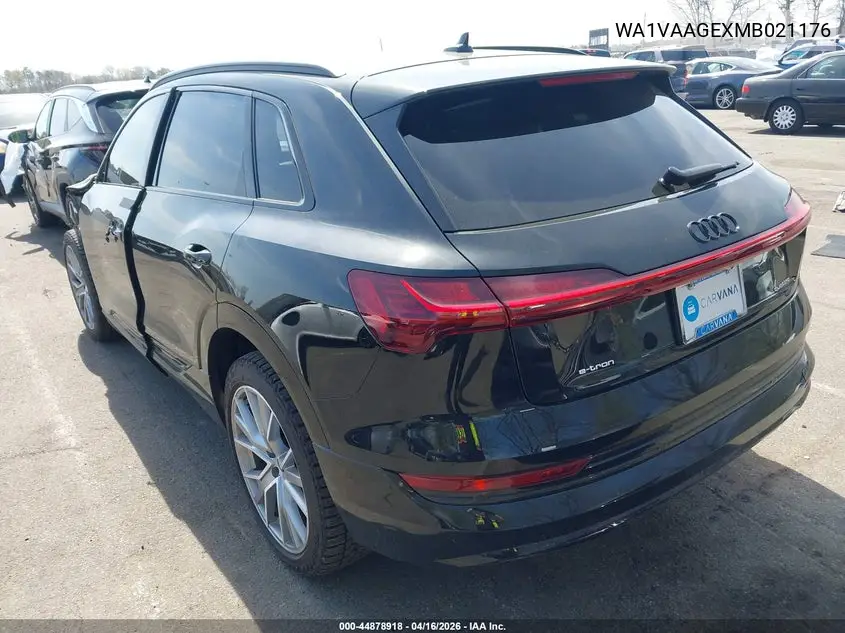 2021 Audi E-Tron Prestige Quattro VIN: WA1VAAGEXMB021176 Lot: 44878918