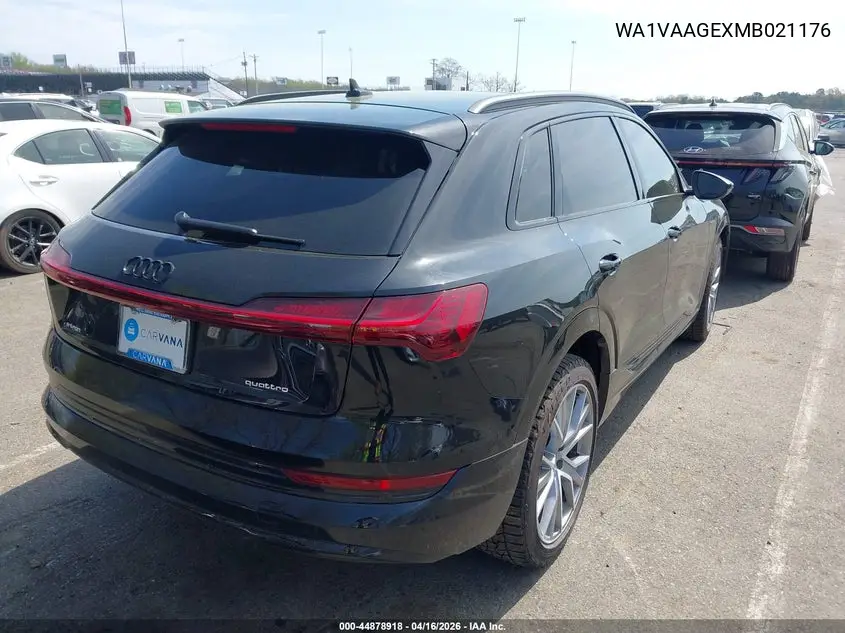 2021 Audi E-Tron Prestige Quattro VIN: WA1VAAGEXMB021176 Lot: 44878918