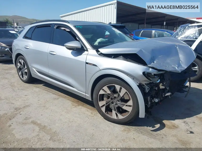 2021 Audi E-Tron Premium Quattro VIN: WA1AAAGE8MB025564 Lot: 44972762