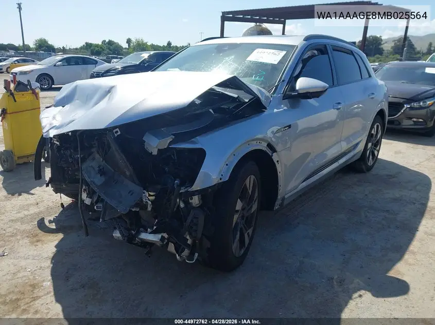 2021 Audi E-Tron Premium Quattro VIN: WA1AAAGE8MB025564 Lot: 44972762