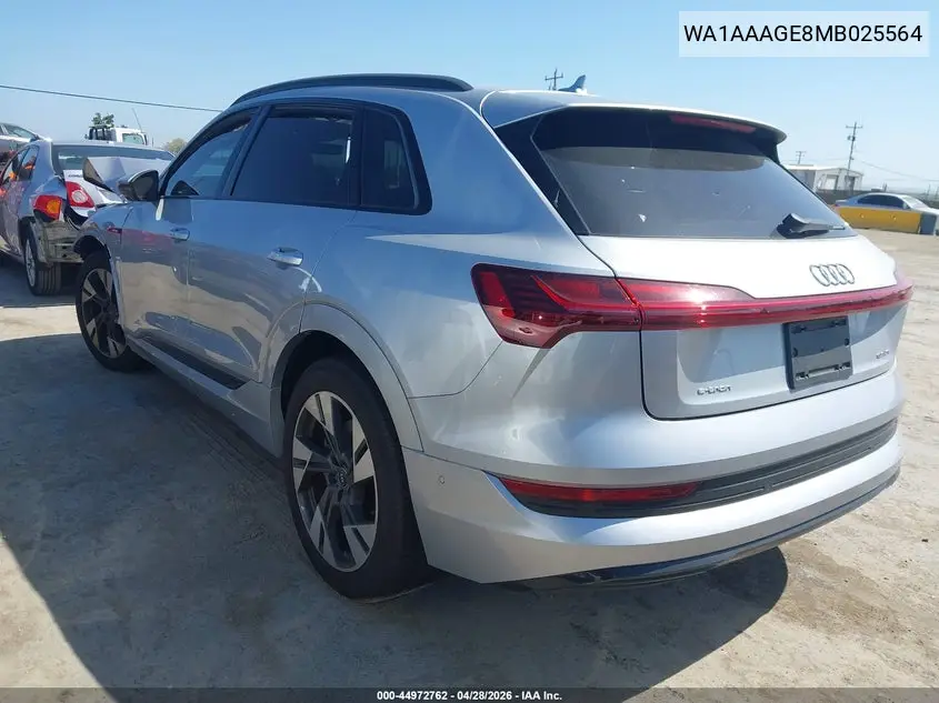 2021 Audi E-Tron Premium Quattro VIN: WA1AAAGE8MB025564 Lot: 44972762