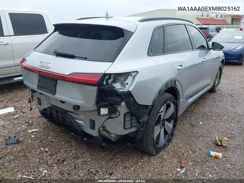 2021 Audi E-Tron Premium Quattro VIN: WA1AAAGEXMB025162 Lot: 45130087