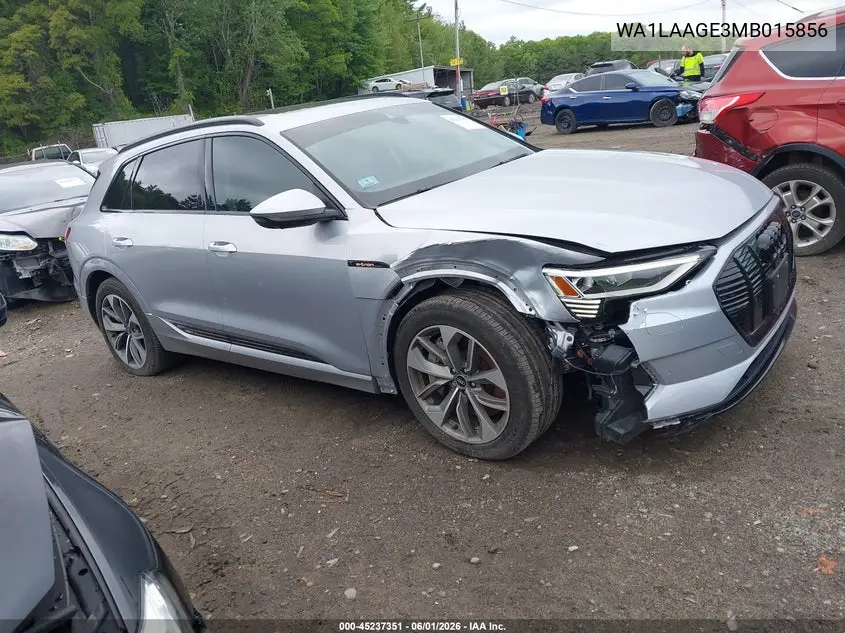 2021 Audi E-Tron Premium Plus Quattro VIN: WA1LAAGE3MB015856 Lot: 45237351