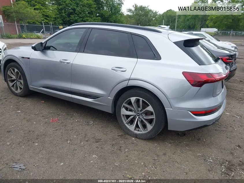2021 Audi E-Tron Premium Plus Quattro VIN: WA1LAAGE3MB015856 Lot: 45237351