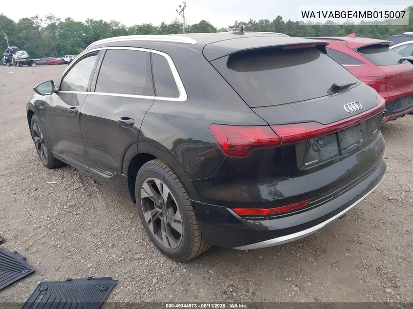 2021 Audi E-Tron Prestige Quattro VIN: WA1VABGE4MB015007 Lot: 45344973