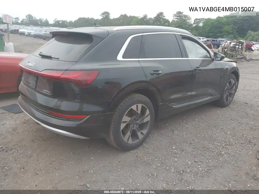 2021 Audi E-Tron Prestige Quattro VIN: WA1VABGE4MB015007 Lot: 45344973