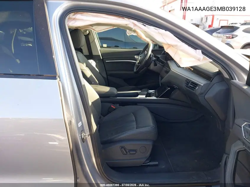 2021 Audi E-Tron Premium Quattro VIN: WA1AAAGE3MB039128 Lot: 45561380