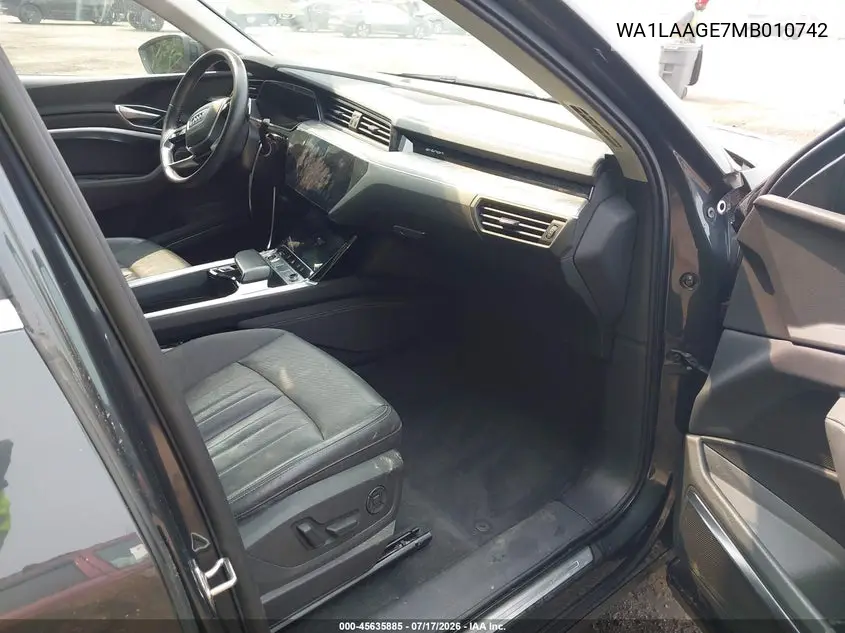 2021 Audi E-Tron Premium Plus Quattro VIN: WA1LAAGE7MB010742 Lot: 45635885