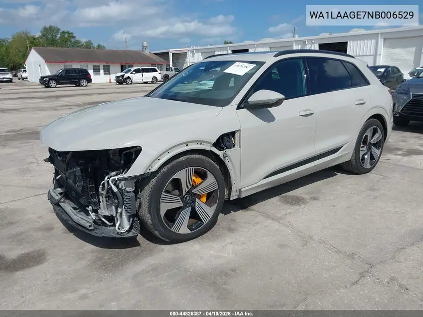 2022 Audi E-Tron Premium Plus Quattro VIN: WA1LAAGE7NB006529 Lot: 44826387
