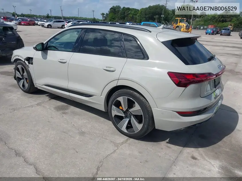 2022 Audi E-Tron Premium Plus Quattro VIN: WA1LAAGE7NB006529 Lot: 44826387