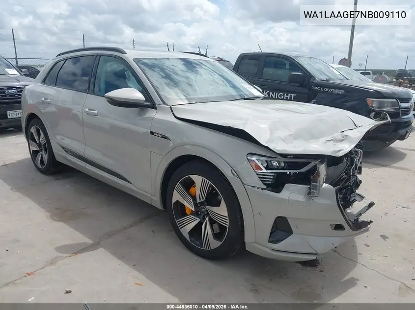 2022 Audi E-Tron Premium Plus Quattro VIN: WA1LAAGE7NB009110 Lot: 44836010