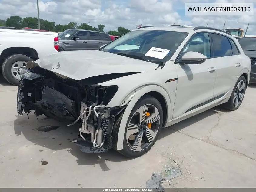 2022 Audi E-Tron Premium Plus Quattro VIN: WA1LAAGE7NB009110 Lot: 44836010
