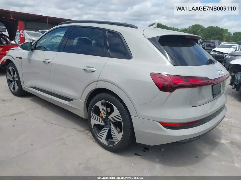 2022 Audi E-Tron Premium Plus Quattro VIN: WA1LAAGE7NB009110 Lot: 44836010
