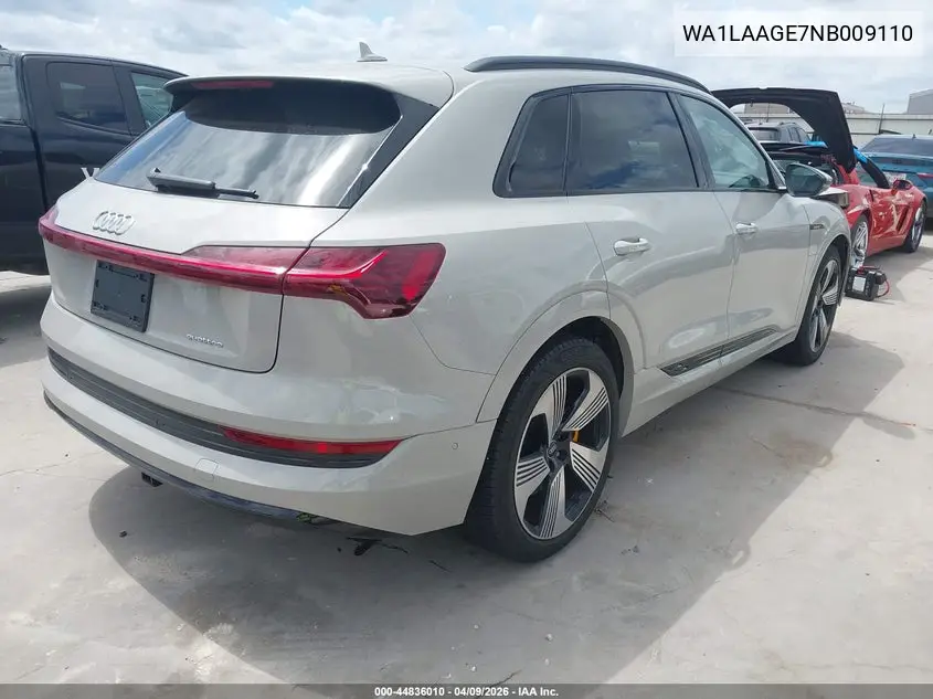 2022 Audi E-Tron Premium Plus Quattro VIN: WA1LAAGE7NB009110 Lot: 44836010