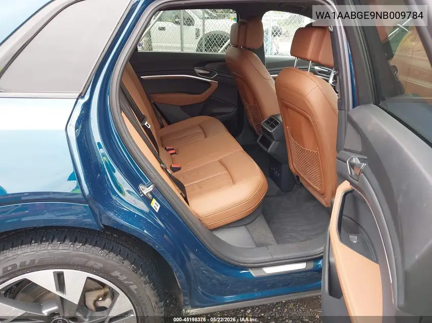 2022 Audi E-Tron Premium Quattro VIN: WA1AABGE9NB009784 Lot: 45198376