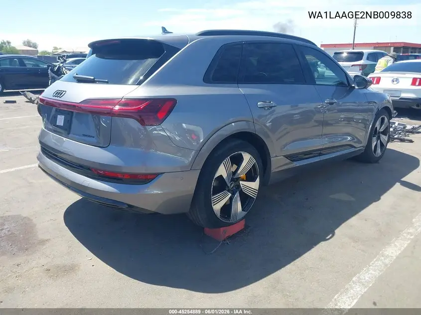 2022 Audi E-Tron Premium Plus Quattro VIN: WA1LAAGE2NB009838 Lot: 45254889