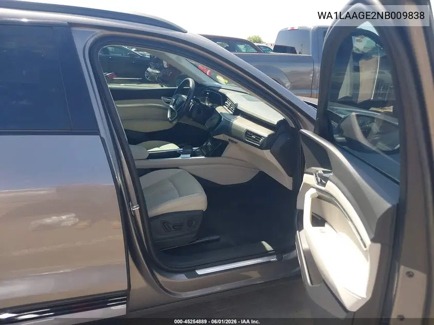 2022 Audi E-Tron Premium Plus Quattro VIN: WA1LAAGE2NB009838 Lot: 45254889