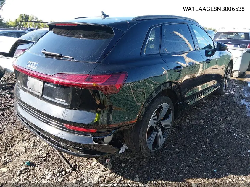 2022 Audi E-Tron Premium Plus Quattro VIN: WA1LAAGE8NB006538 Lot: 45396853