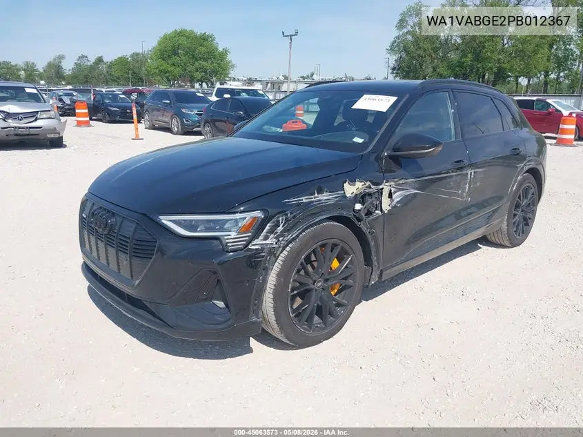 2023 Audi E-Tron Premiumwe VIN: WA1VABGE2PB012367 Lot: 45063573