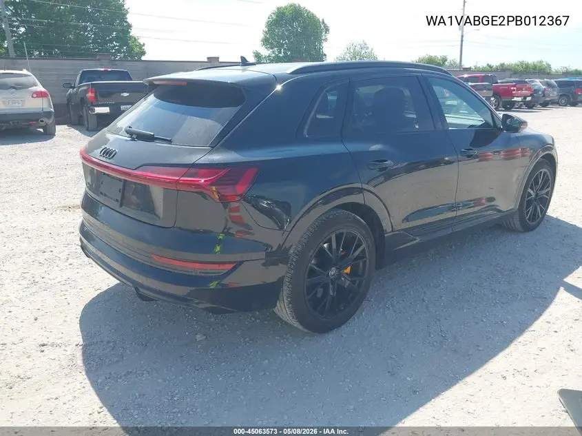 2023 Audi E-Tron Premiumwe VIN: WA1VABGE2PB012367 Lot: 45063573