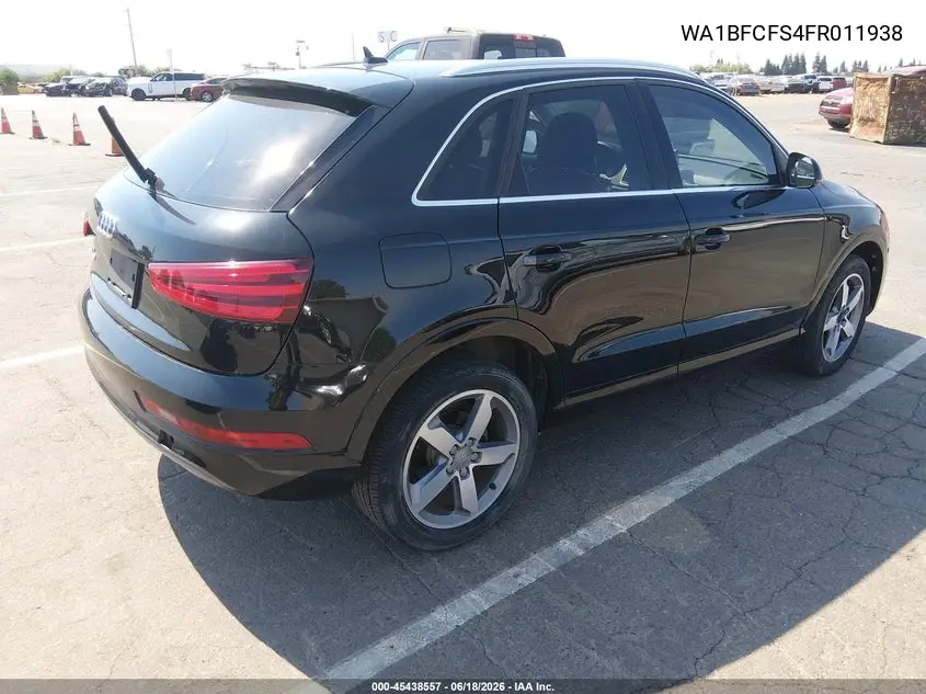 2015 Audi Q3 2.0T Premium Plus VIN: WA1BFCFS4FR011938 Lot: 45438557