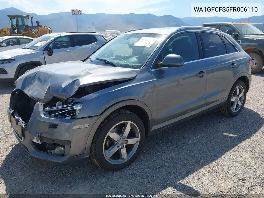 2015 Audi Q3 2.0T Premium Plus VIN: WA1GFCFS5FR006110 Lot: 45560224