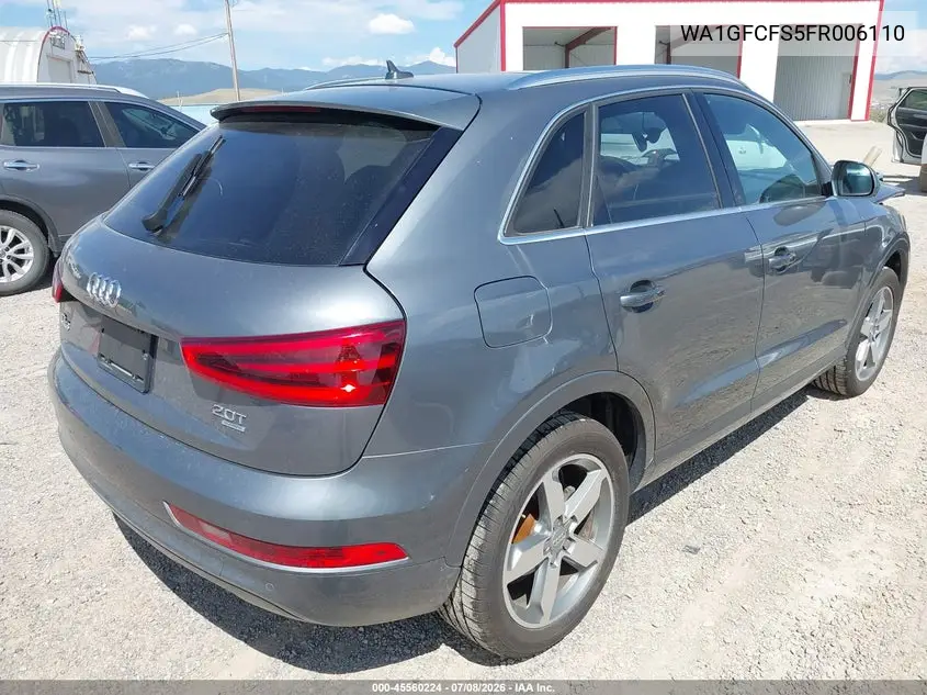 2015 Audi Q3 2.0T Premium Plus VIN: WA1GFCFS5FR006110 Lot: 45560224