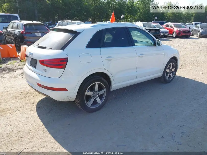 2015 Audi Q3 2.0T Premium Plus VIN: WA1EFCFS9FR003718 Lot: 45613896